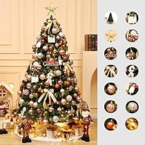 Amazon | OUBIN(オウビン) クリスマスツリー 150cm 電飾付き Christmas