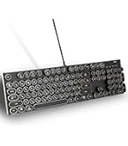 Amazon.co.jp: HKW タイプライター風メカニカルキーボード 青軸 JIS
