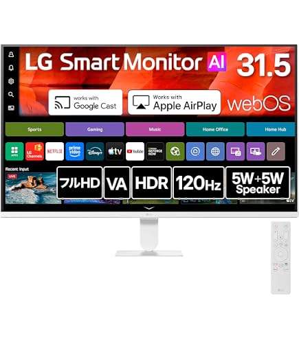 Amazon.co.jp: 27U730SA-W LG Smart Monitor 27型 4KwebOS搭載モニター