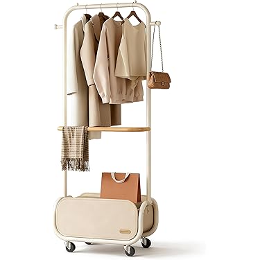 ⭐︎最安値【超耐荷重275kg】キャスター付きハンガーラック ハンガーラック 2段 高耐荷重 縦横伸縮 フック・キャスター付き