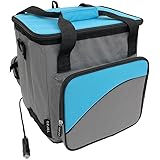 Terzo テルッツォ (by PIAA) 車載保冷庫 28L エクセルクール フレックス ブルー×グレー 折りたたみ収納可能 ショルダーベルト付 ペルチェ式 2年保証 EA-CB1