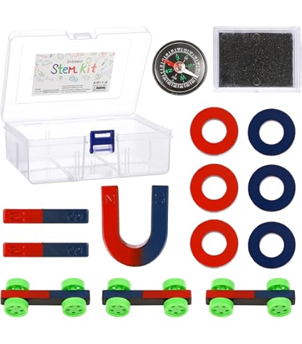 SPYLX Physics Science Educational Horseshoe Magnets & Bar Magnets Set - View #12
