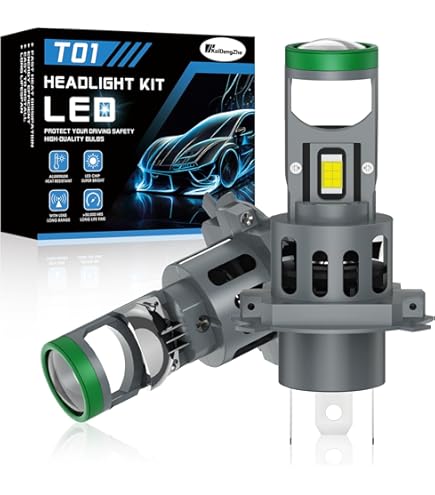 Amazon | バイク用 H4 LED ヘッドライトプロジェクターレンズ付き 綺麗