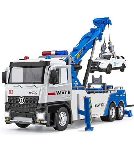 Amazon.co.jp: HAPYAD レッカー車 おもちゃ 男の子用 メタルレッカー車