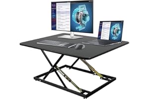 STANDNEE 32in Desk Riser for Standing or Sitting, Standing Desk Converter, Height Adjustable Sit Stand Desk Converter, Fully 