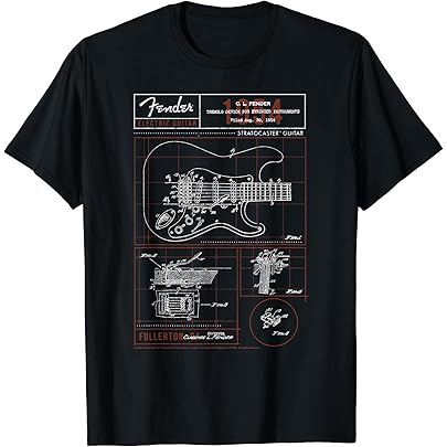 Amazon | Fender The Original Telecaster Guitar Schematic Poster T
