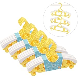 Zebricolo, ベビーハンガー,重ねるデザイン, 子供 ハンガー, 伸縮式, 子供用ハンガー,室内 外干し, 子ど…
