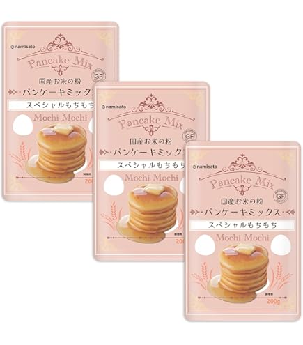 Amazon.co.jp: 波里 米粉パンケーキミックス 200g×3袋 グルテンフリー