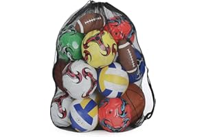 ボールバッグ スポーツ用品収納バッグ メッシュ収納バッグ バスケットボール収納ネット バッグ サッカーポーチバッグ 約10個収納可能 肩がけバッグ サッカーボール収納バッグ 肩掛け 耐久性 携帯便利 多機能収納 学校 部活 運動会