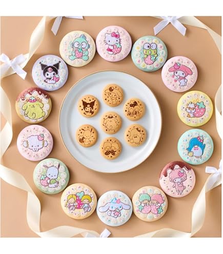 Amazon | サンリオキャラクターズ刺繍缶バッジ付きビスケット2 12個