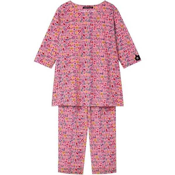 Amazon | [ワコール] マタノアツコ シャツパジャマ 紫陽花 ねこ 7分袖