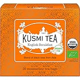 KUSMI TEA クスミティー イングリッシュブレックファスト 2.0g x 20ティーバッグ（個包装なし） オーガニック 有機JAS認証 紅茶 [正規輸入品]