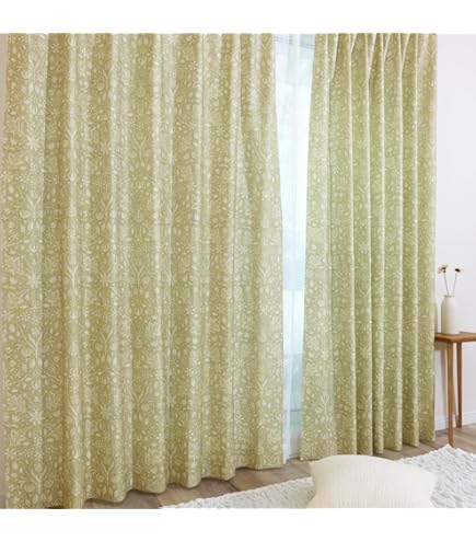 遮光3級ドレープカーテン2枚組 丈178×幅130ウィリアムモリス