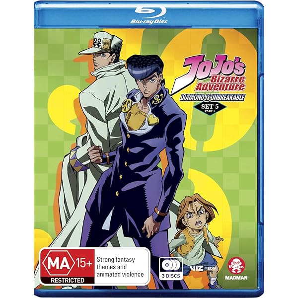 Jojo S Bizarre Adventure Set 5 Diamond Is Unbreakable Part 2 Eps 21 39 Blu Ray Toshiyuki Kato Naokatsu Tsuda Various Others Toru Ohkawa Narrator Unsho Ishizuka Voice Matthew Mercer Voice Daisuke Ono Voice