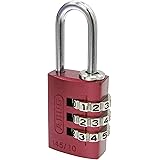 日本ロックサービス ABUS可変式南京錠145 20mm レッド