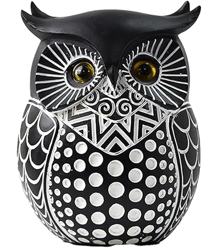 K63 ふくろう 大理石 梟 モノクロ 置物 石 縁起物　オブジェに K63 ふくろう 大理石 梟 モノクロ 置物 石 縁起物 オブジェに