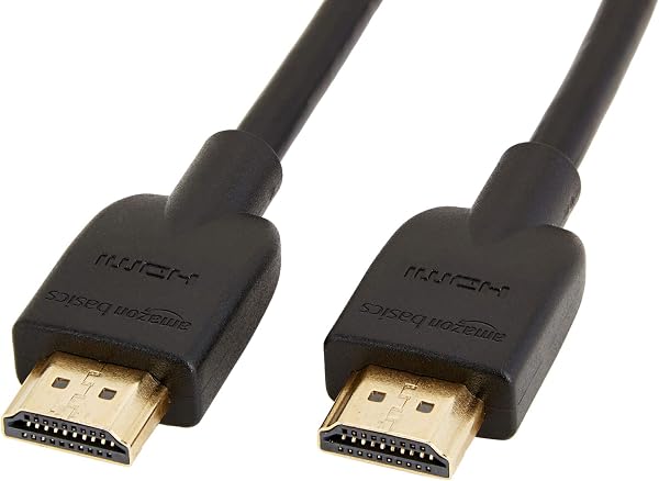Amazon Basics HDMI Cable, 6ft, 4K@60Hz, High-Speed 4K HDMI 2.0 Cord (18Gbps), 2160p, 48 bit, Compatible with TV/PS5/Xbox/Roku, Black