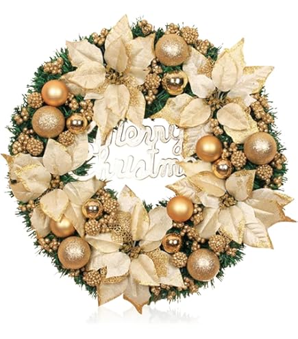 Amazon.co.jp: Morikuru(Rinate) 北欧風 リース 直径 25cm 壁掛け