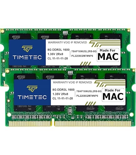 Timetec 16GB KIT(2x8GB) DDR3L SODIMM Memory for Apple Late 2015 iMac