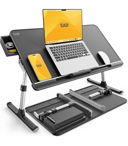 Amazon.co.jp: 折りたたみ式脚付きノートパソコンデスク ベッドと