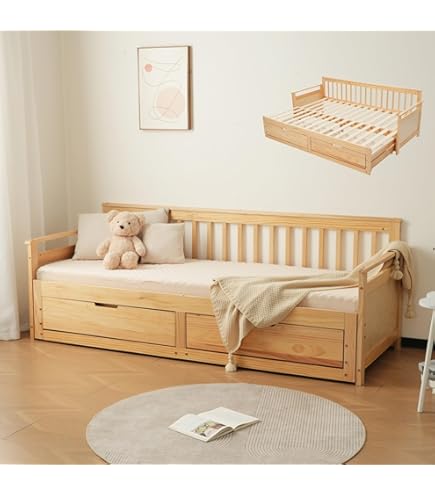 IKEA MINNEN 伸長式　ベッド MINNEN ミンネン 伸長式ベッドフレームとすのこ（組み合わせ）, グレー