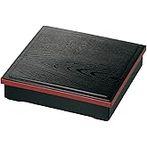 黒渕朱内塗無8.5寸松花堂 仕切別 [26 x 26 x 6.4cm ABS樹脂製] 塗 【料亭 旅館 和食器 飲食店 業務用 器 食器】