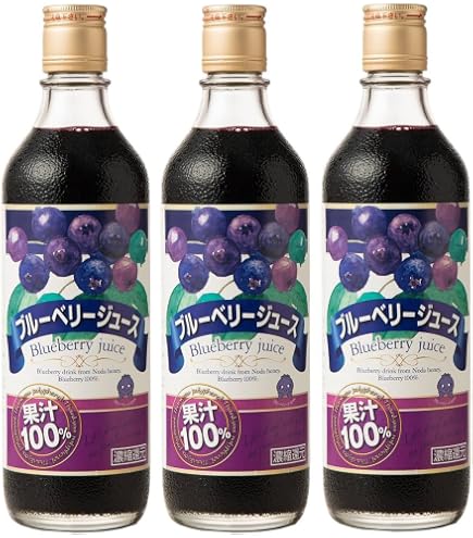 Amazon.co.jp: 順造選 ブルーベリー100（果汁100％ストレート）500ml×6