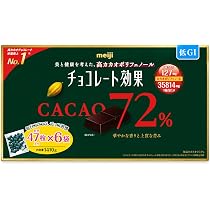 Amazon | 明治 チョコレート効果 カカオ72% 47枚×6袋 大容量 個包装