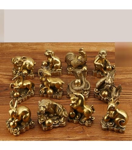 金色 十二支 動物 置物 12体セット Amazon.co.jp: 干支 置物 十二支セット12支 子 牛 丑 寅 とら