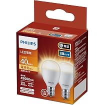 Amazon | Philips(フィリップス) LED電球 E17口金 40W相当 電球色 広配