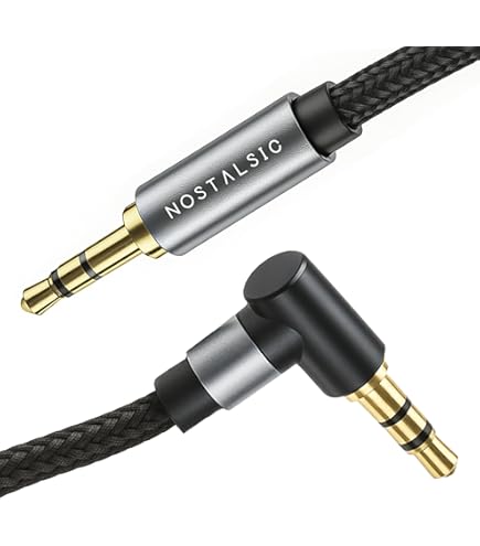 Amazon | SKW AUXオーディオケーブル 3.5mm 両方L型 90度