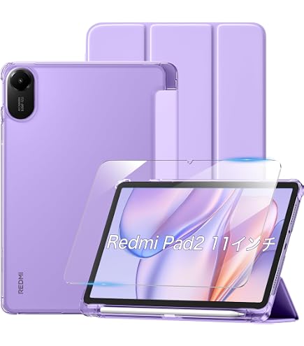 Amazon.co.jp: [PETFROH] Redmi Pad 2用保護セット（ケース＋ガラス