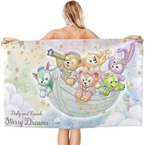 Amazon｜ダッフィー フレンズ リーナベル バスタオル ビーチタオル