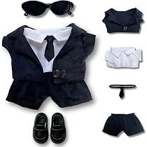 Amazon.co.jp: レタヤ ぬい服 15㎝～17㎝ ブラックスーツ ぬいぐるみ