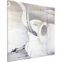 屏風画　絵画　アート Amazon｜絵画 フレーム装飾画 伊藤若冲 象と鯨図屏風（象） キャンバス