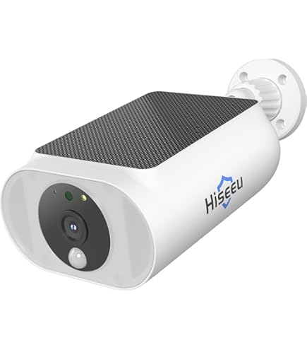 Amazon.co.jp: 【400万画素電池式カメラ・電源不要】Hiseeu ソーラー