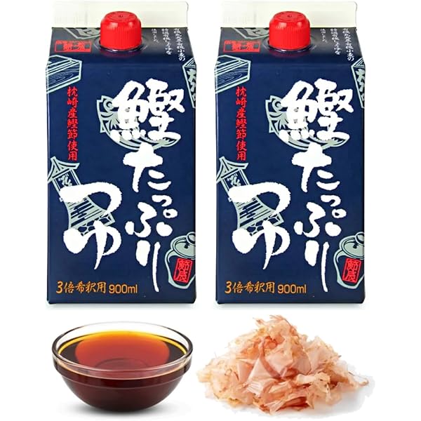 Amazon.co.jp: 節辰商店 鰹たっぷりつゆ（希釈用 3倍濃縮）900ml x 2