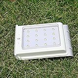 AucuteソーラーセンサーLEDライト 音声控え/人感センサー/光控え三つ機能 16個省エネーLEDランプ電球 昼間充電、夜間長明 屋外照明、防犯用 多く室外場所対応 配線/電源不要