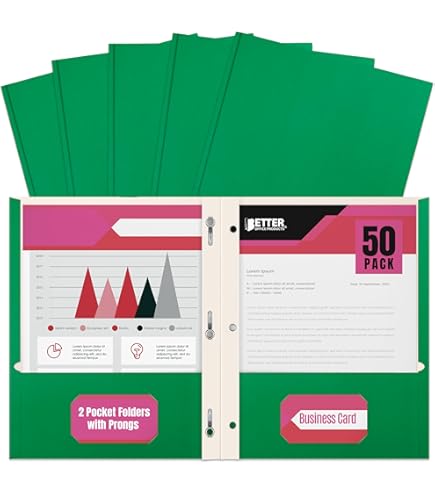 2 Pocket Glossy Laminated Red Paper Folders For Letter Size, Red Paper Folders For Letter Size Red Paper Portfolios By Better Office Products Box Of 25 Red Folders - View #3