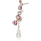 [キャンディ] Candy 片耳用ラインピアスリボンドロップピンクマルチカラーK10ピンクゴールド bc-nrhs-pg