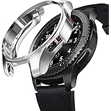 Galaxy Gear S3 Classic Galaxy Watch 46mm ケース 耐衝撃 クリア TPU Galaxy Watch 46mm 専用設計 Galaxy Gear S3 Frontier 対応 (シルバー)