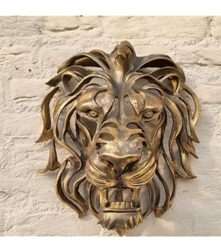 Amazon.co.jp: ZGSYH 大型ライオンヘッド壁装飾、新しい手作りライオン