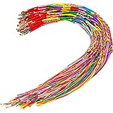 Resinta 60 Pieces Handmade Braided Bracelets Colorful Friendship Thread Bracelet