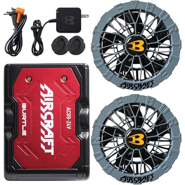 バートル AC09 24V 2025年モデル メタリックレッド Amazon.co.jp: バートル BURTLE 24V 2025年モデル エアー