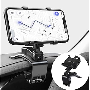Huhoo 車 マウント, スマホ車載ホルダー クリップ 式 カーマ ウント 第2世代 ダッシュボードスタンド車 クリッ…