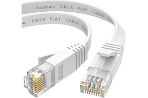 Ethernet Cable 0.5m 1m 2m 3m 5m 10m 15m 20m 30m, Cat 6e/Cat6 Ethernet Cable High Speed with Network Patch Cords, LAN Cable with Rj45 Connector for Router Modem Faster Than Cat 5e/Cat 5-White