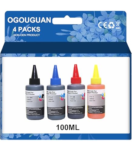 Amazon.co.jp: ブラザープリンタ用 詰め替え 互換インク100ml 染料 4色