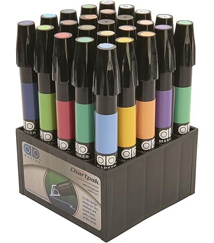 Amazon | Chartpak Spectra Admarker Set 24 Basic Colours | アート