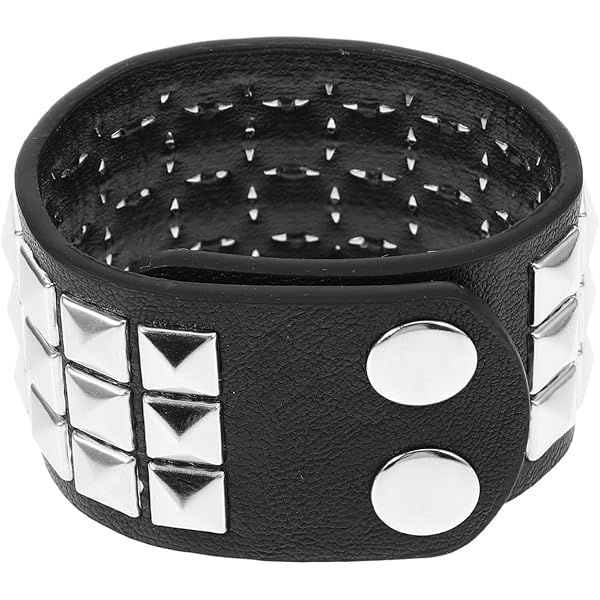 AFFA peel&lift ホワイトレザー ヘキサゴンスタッズブレスレット Amazon.co.jp: 【SKULLNEST】1連 ヘキサゴン スタッズ レザー