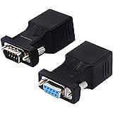CERRXIAN RJ45 - RS232アダプター、DB9 9ピンシリアルポートメス - オス - RJ45メスCat5 / 6イーサネットLANコンソール（2パック）